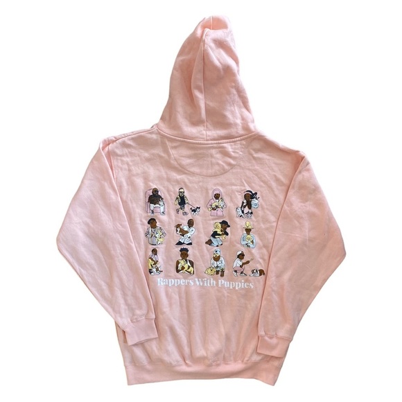 Dog Limited Other - Dog Limited Rappers With Puppies Soft Fleece Pink Sweatshirt Hoodie Size Medium
